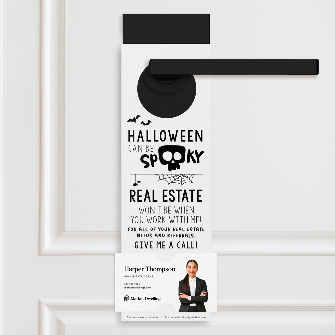 Halloween Can Be Spooky | Door Hangers Holiday Door Hanger Market Dwellings WHITE