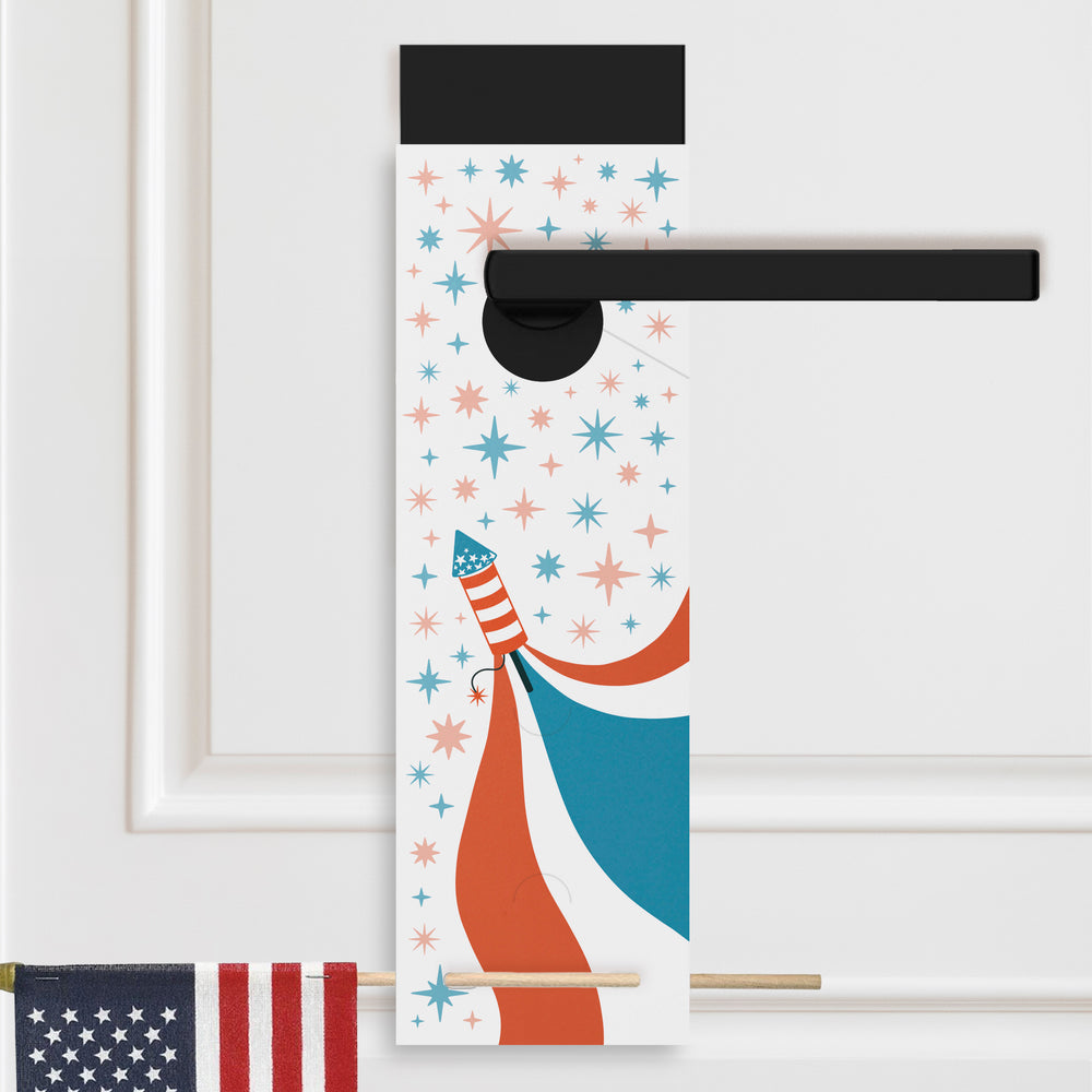 Thank You For Making My Business Sparkle | Flag Holder Door Hangers | 11-DH004 Holiday Door Hanger Market Dwellings