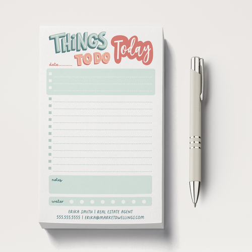 Things To Do Today Notepads Notepad Market Dwellings