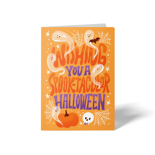Wishing You A Spook-tacular Halloween! | Real Estate Greeting Cards with Envelopes Greeting Card Market Dwellings