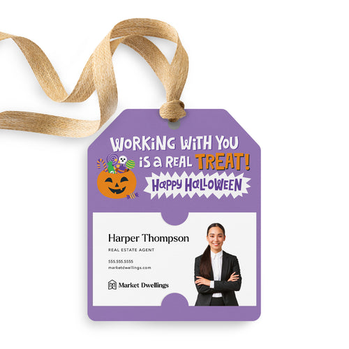 Working With You Is A Real Treat! Happy Halloween | Gift Tags Gift Tag Market Dwellings LILAC 12