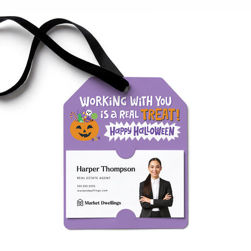Working With You Is A Real Treat! Happy Halloween | Gift Tags Gift Tag Market Dwellings LILAC 12