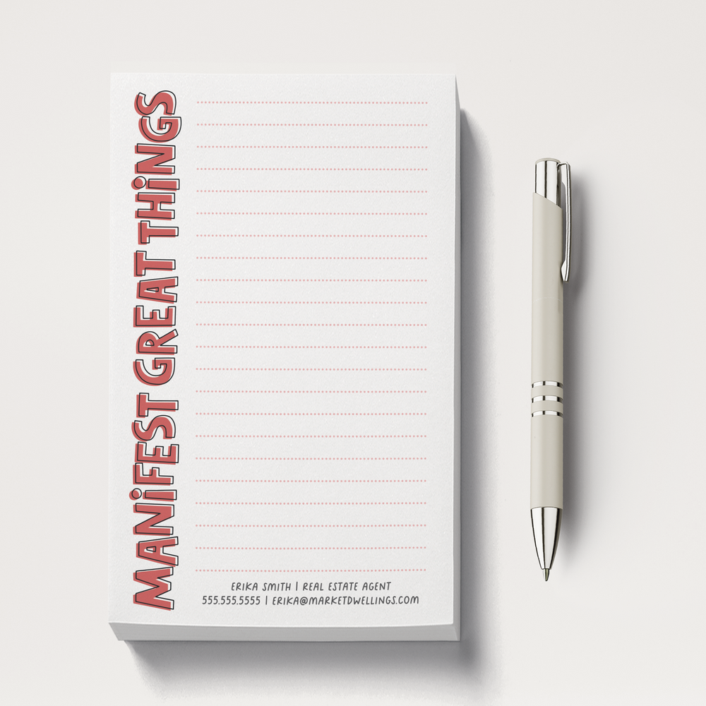 Set of Manifest Great Things Notepads | 5 x 8in | 50 Tear-Off Sheets | 14-SNP-AB Notepad Market Dwellings TERRA COTTA 50 Sheets Yes: Add Magnets
