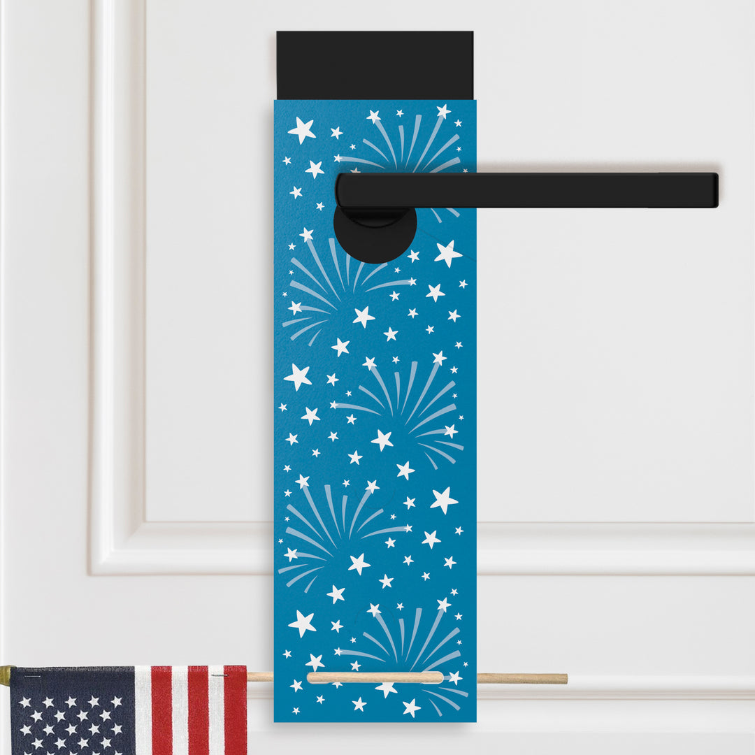 Land Of The Free Because Of The Brave. | Flag Holder Door Hangers | 15-DH004-AB Holiday Door Hanger Market Dwellings
