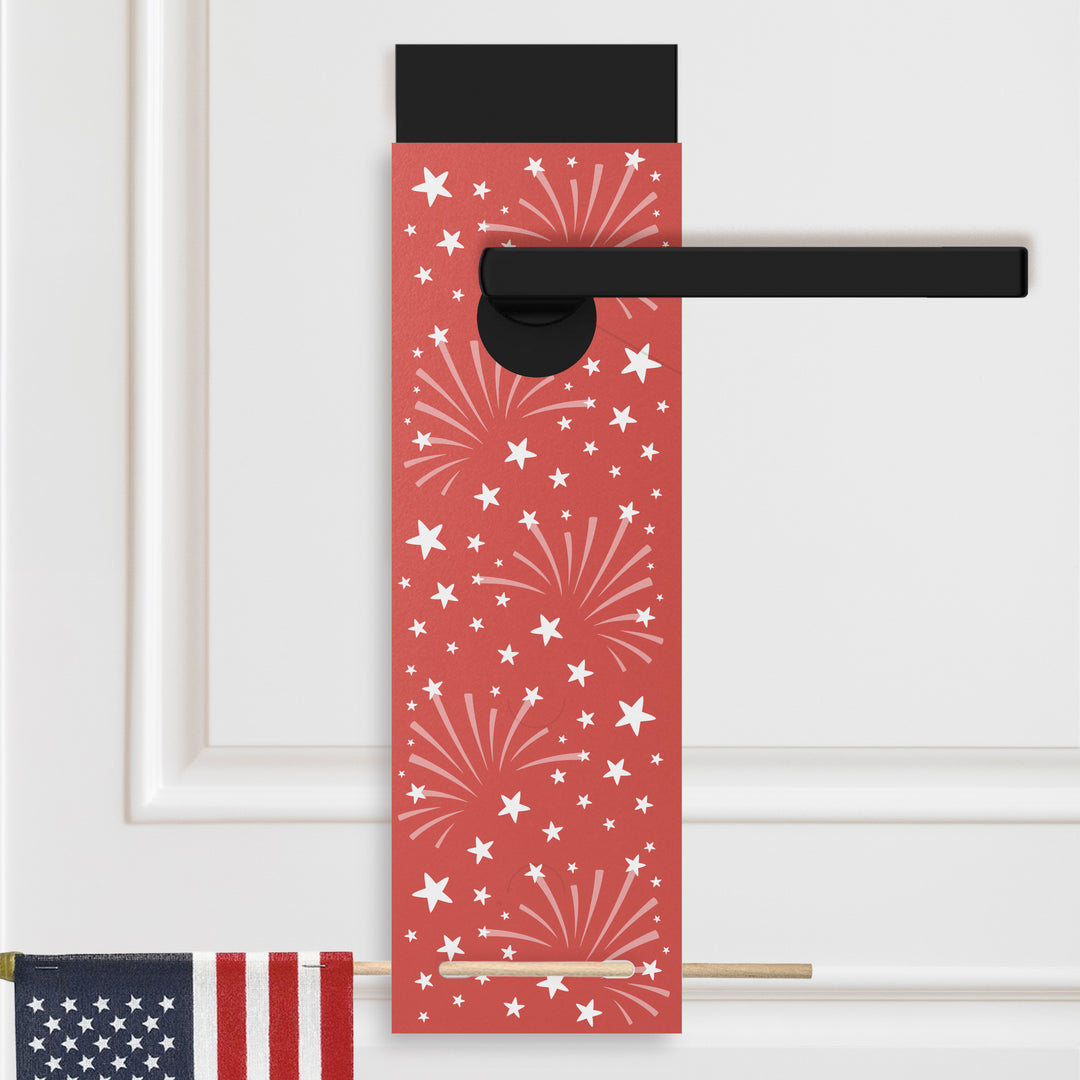 Land Of The Free Because Of The Brave. | Flag Holder Door Hangers | 15-DH004-AB Holiday Door Hanger Market Dwellings