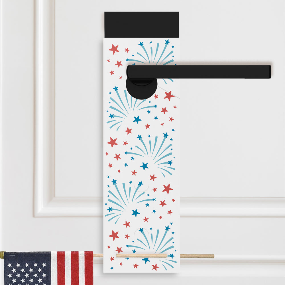 Land Of The Free Because Of The Brave. | Flag Holder Door Hangers | 15-DH004-AB Holiday Door Hanger Market Dwellings