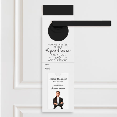 You're Invited to Our Open House | Door Hangers Door Hanger Market Dwellings WHITE 10