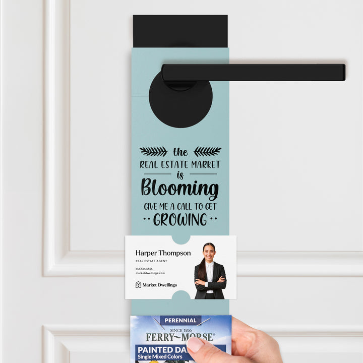The Real Estate Market is Blooming | Seed Packet Door Hangers Season Door Hanger Market Dwellings