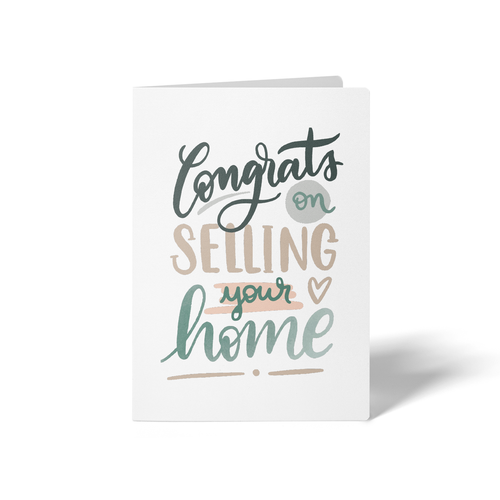 Congrats on Selling Your Home | Real Estate Greeting Cards with Envelopes Greeting Card Market Dwellings