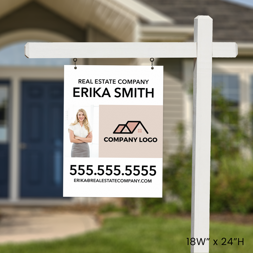 Customizable | Minimalist Real Estate Sign | DSP-11 Sign Panel Market Dwellings 18in W x 24in H PVC None