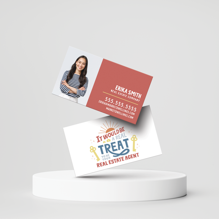 It Would Be a Real Treat to Be Your Real Estate Agent | Business Cards | BC-02 Business Cards Market Dwellings