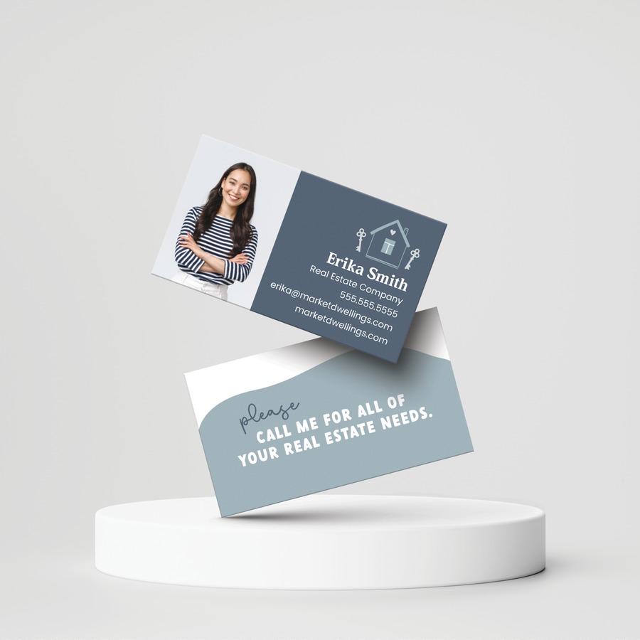 Please Call Me For All Of Your Real Estate Needs | Business Cards | BC-04 Business Cards Market Dwellings   