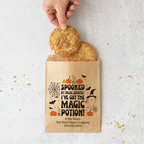 Spooked by real estate? I've got the magic potion! | Real Estate Treat Bags Bakery Bag Market Dwellings