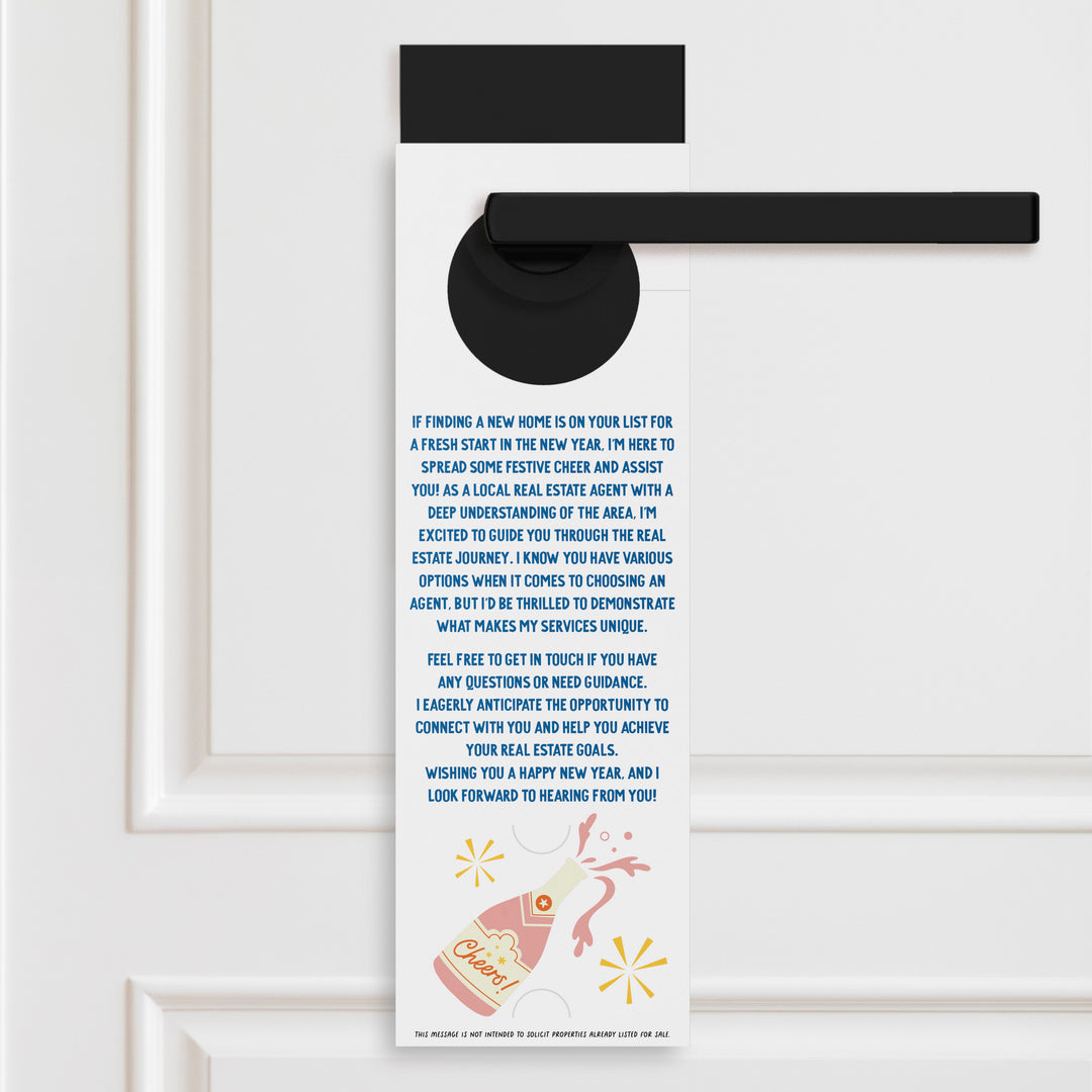 Festive Cheer and Happy New Year | Door Hangers Holiday Door Hanger Market Dwellings