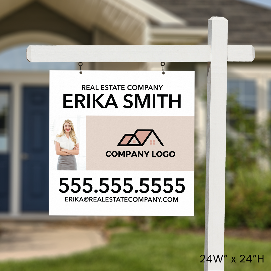 Customizable | Minimalist Real Estate Sign | DSP-11 Sign Panel Market Dwellings 24in W x 24in H PVC None
