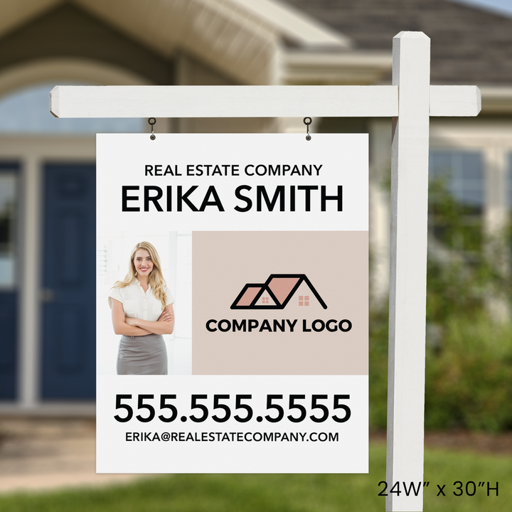 Customizable | Minimalist Real Estate Sign | DSP-11 Sign Panel Market Dwellings 24in W x 30in H PVC None
