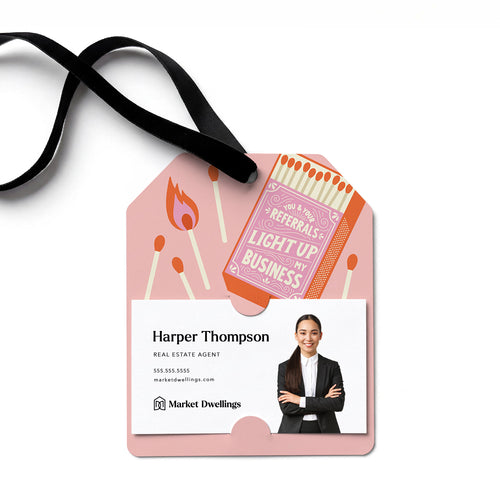 You And Your Referrals Light Up My Business | Gift Tags Gift Tag Market Dwellings