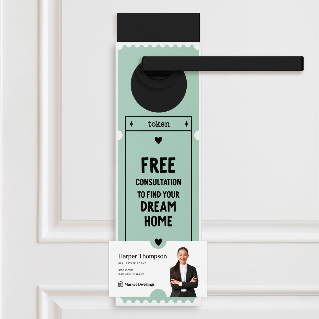 Free Consultation To Find Your Dream Home | Valentine's Day Door Hangers Holiday Door Hanger Market Dwellings JADE