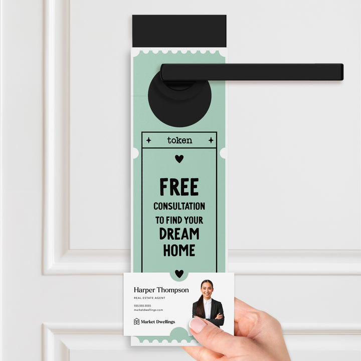 Free Consultation To Find Your Dream Home | Valentine's Day Door Hangers Holiday Door Hanger Market Dwellings