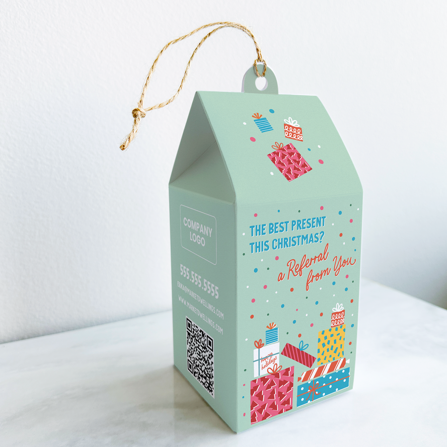 The Best Present This Christmas? A Referral From You Pop By Box | Real Estate | 22-BX1-AB Holiday Pop By Box Market Dwellings SEAFOAM
