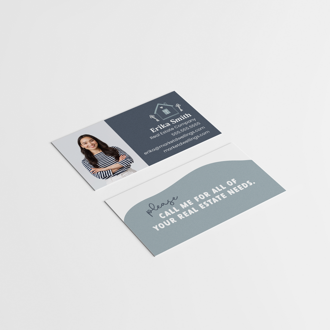 Please Call Me For All Of Your Real Estate Needs | Business Cards | BC-04 Business Cards Market Dwellings   