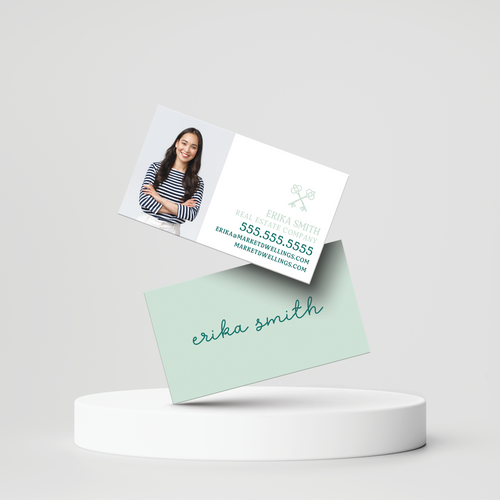 Simple Style | Business Cards Business Cards Market Dwellings SEAFOAM Square 250