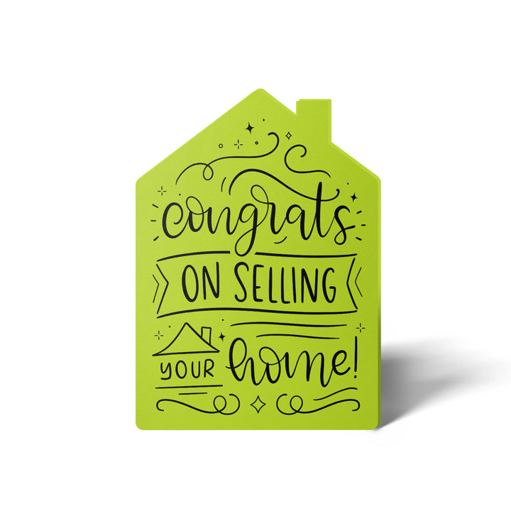 Set of Congrats on Selling Your Home Real Estate Agent Greeting Cards | Envelopes Included | 32-GC002 Greeting Card Market Dwellings GREEN APPLE