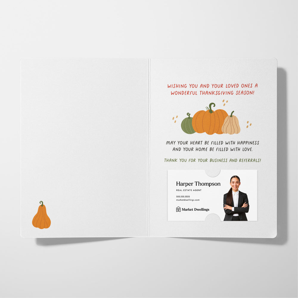 Set of Thankful | Thanksgiving Greeting Cards | Envelopes Included | 36-GC001 Greeting Card Market Dwellings