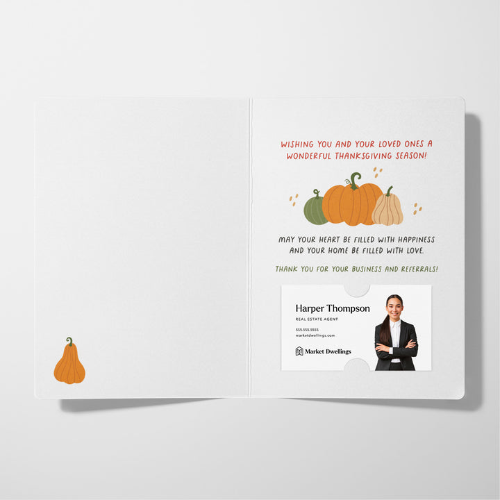 Set of Thankful | Thanksgiving Greeting Cards | Envelopes Included | 36-GC001 Greeting Card Market Dwellings