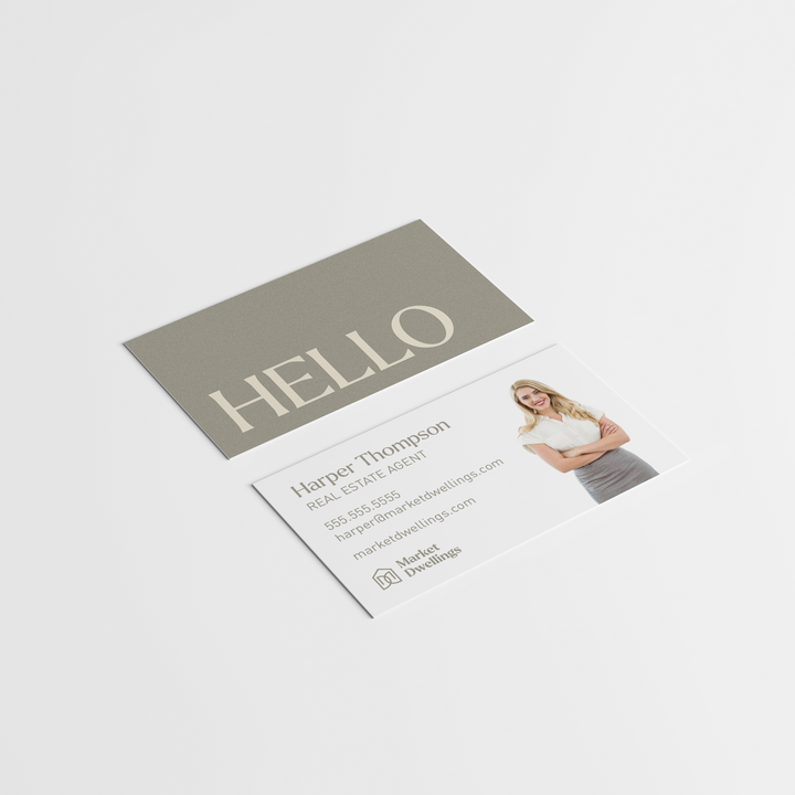 Hello | Business Cards | BC-10-AB Business Cards Market Dwellings