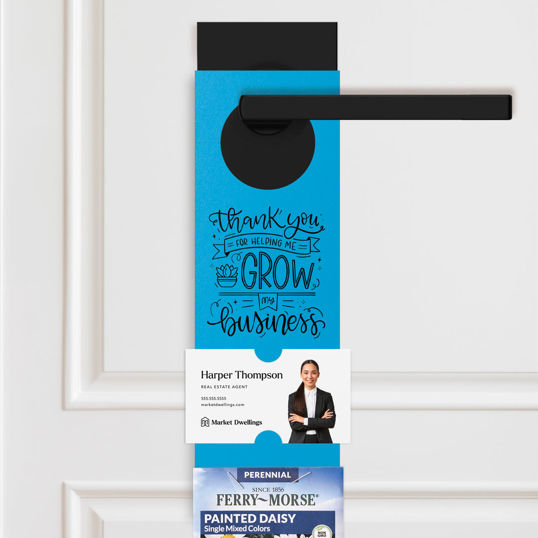 Thank You For Helping Me Grow My Business | Seed Packet Door Hangers Season Door Hanger Market Dwellings