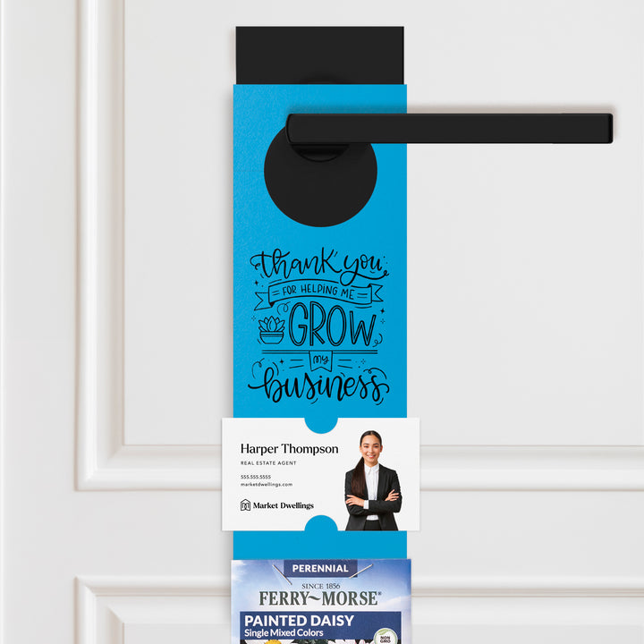 Thank You For Helping Me Grow My Business | Seed Packet Door Hangers Season Door Hanger Market Dwellings