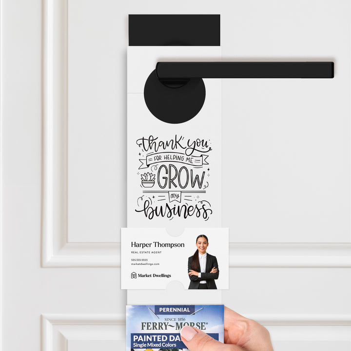 Thank You For Helping Me Grow My Business | Seed Packet Door Hangers Season Door Hanger Market Dwellings
