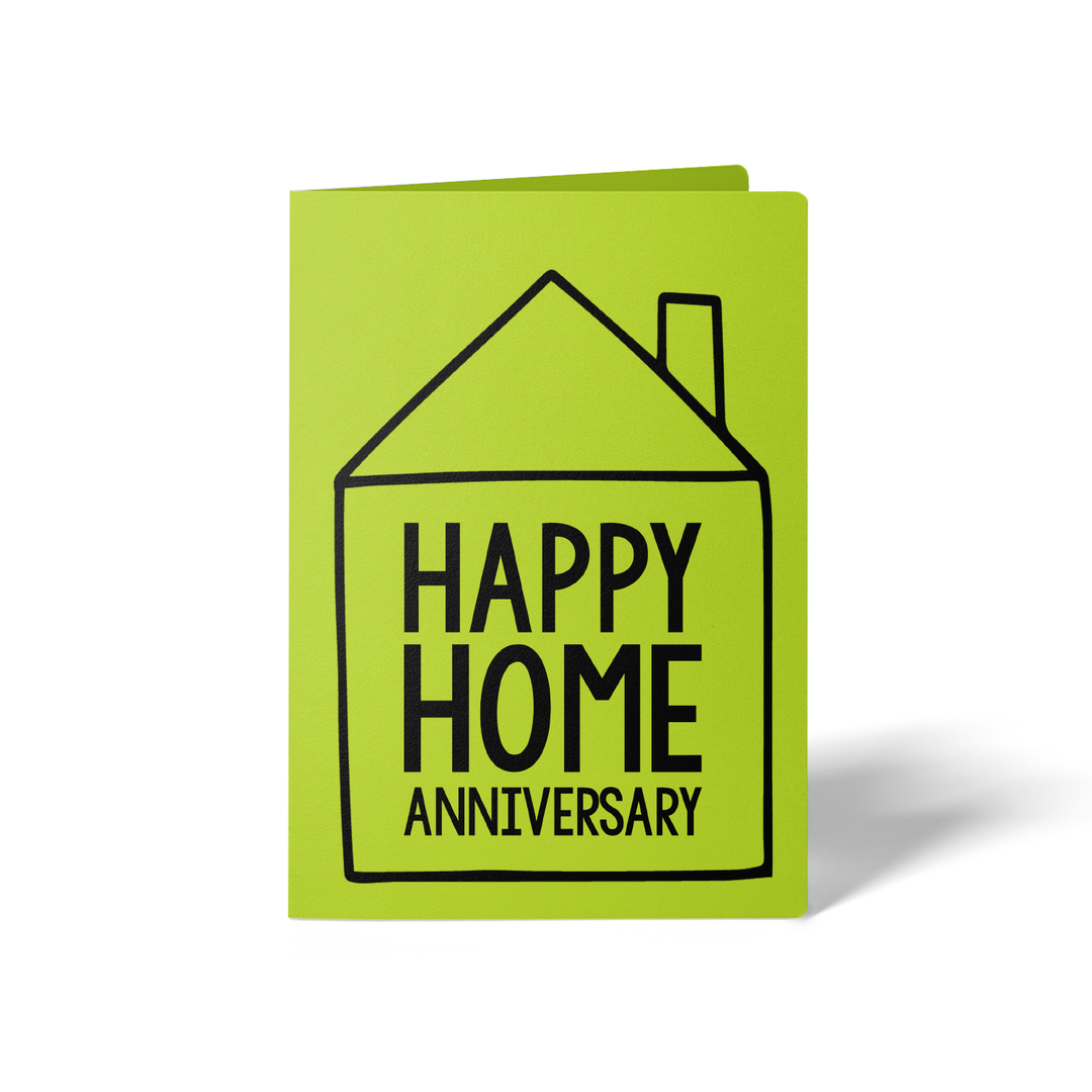 Set of Happy Home Anniversary Greeting Cards | Envelopes Included Greeting Card Market Dwellings GREEN APPLE