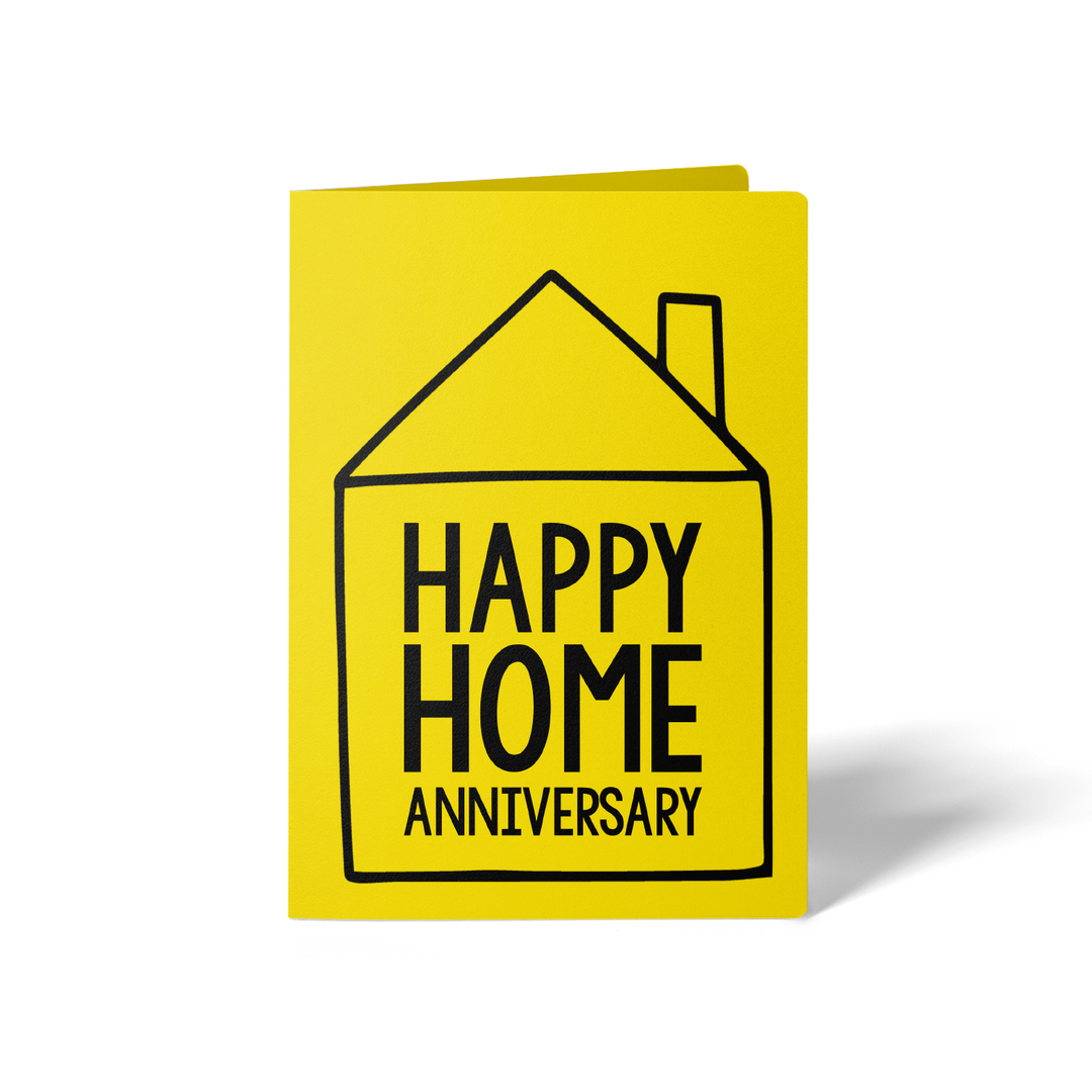Set of Happy Home Anniversary Greeting Cards | Envelopes Included Greeting Card Market Dwellings LEMON