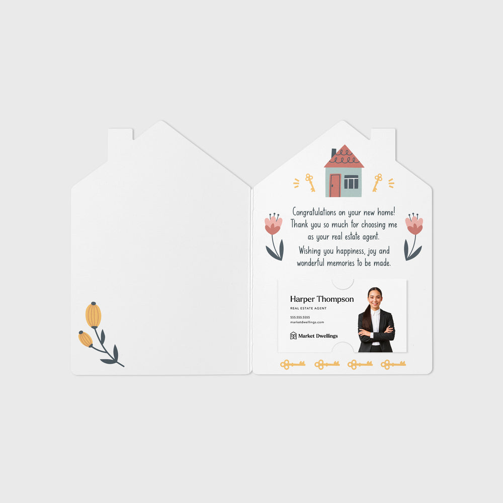 Set of Happy Closing Day Real Estate Agent Greeting Cards | Envelopes Included | 41-GC002 Greeting Card Market Dwellings