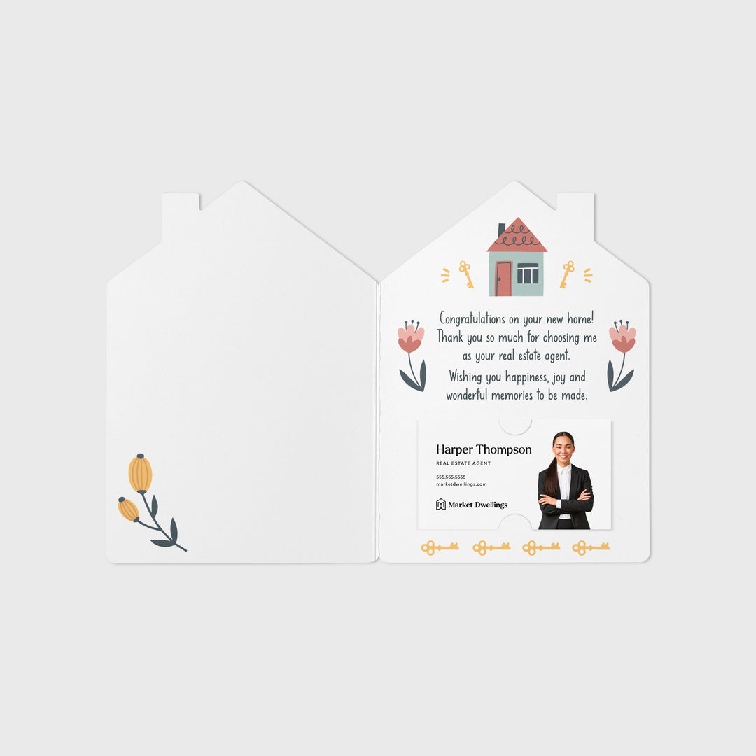 Set of Happy Closing Day Real Estate Agent Greeting Cards | Envelopes Included | 41-GC002 Greeting Card Market Dwellings