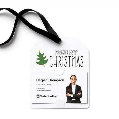 Merry Christmas with Christmas Tree | Gift Tags Gift Tag Market Dwellings