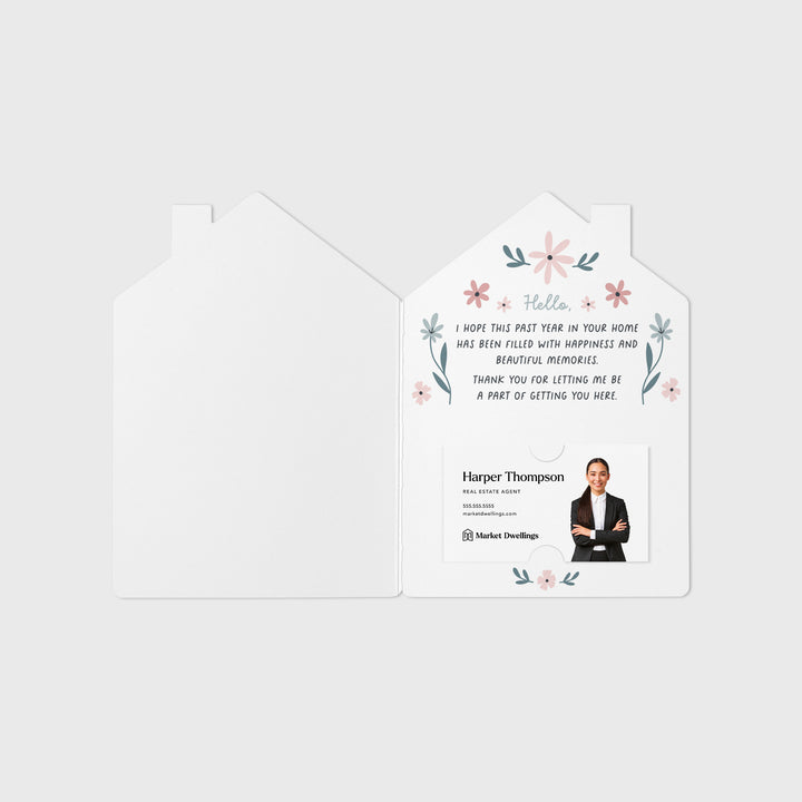 Set of Happy Home Anniversary Colorful Greeting Cards | Envelopes Included | 45-GC002 Greeting Card Market Dwellings