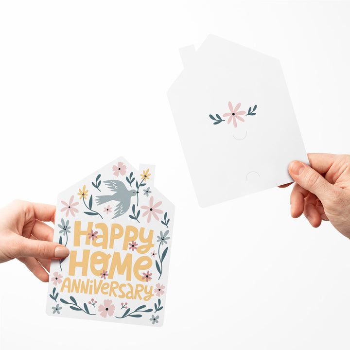 Set of Happy Home Anniversary Colorful Greeting Cards | Envelopes Included | 45-GC002 Greeting Card Market Dwellings