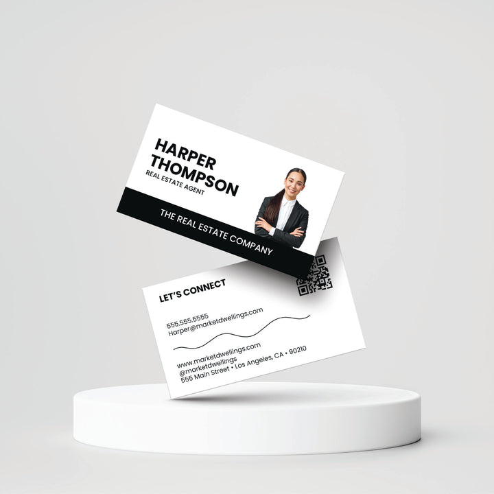 Black + White | Business Cards | BC-11 Business Cards Market Dwellings