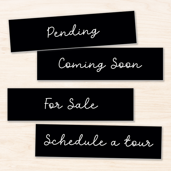 Set of 10 | Customizable Real Estate Sign Riders | DSR-4 Sign Rider Market Dwellings   