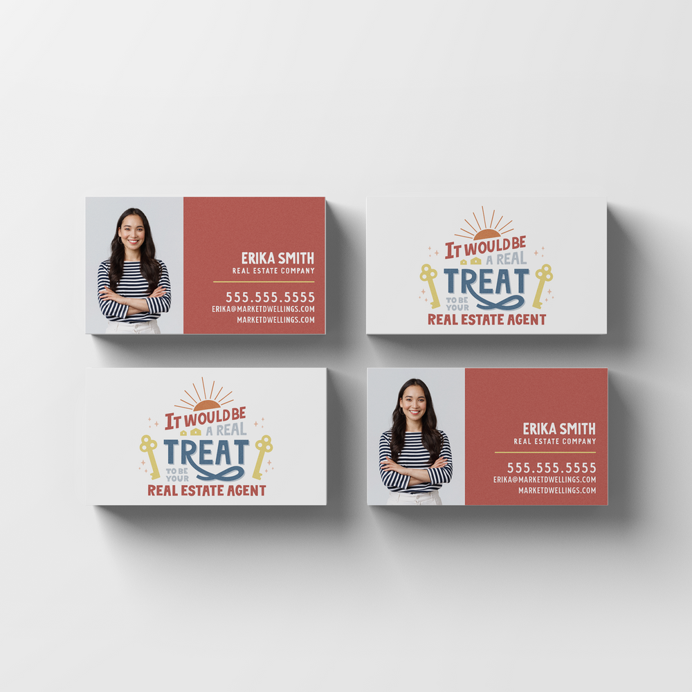 It Would Be a Real Treat to Be Your Real Estate Agent | Business Cards | BC-02 Business Cards Market Dwellings