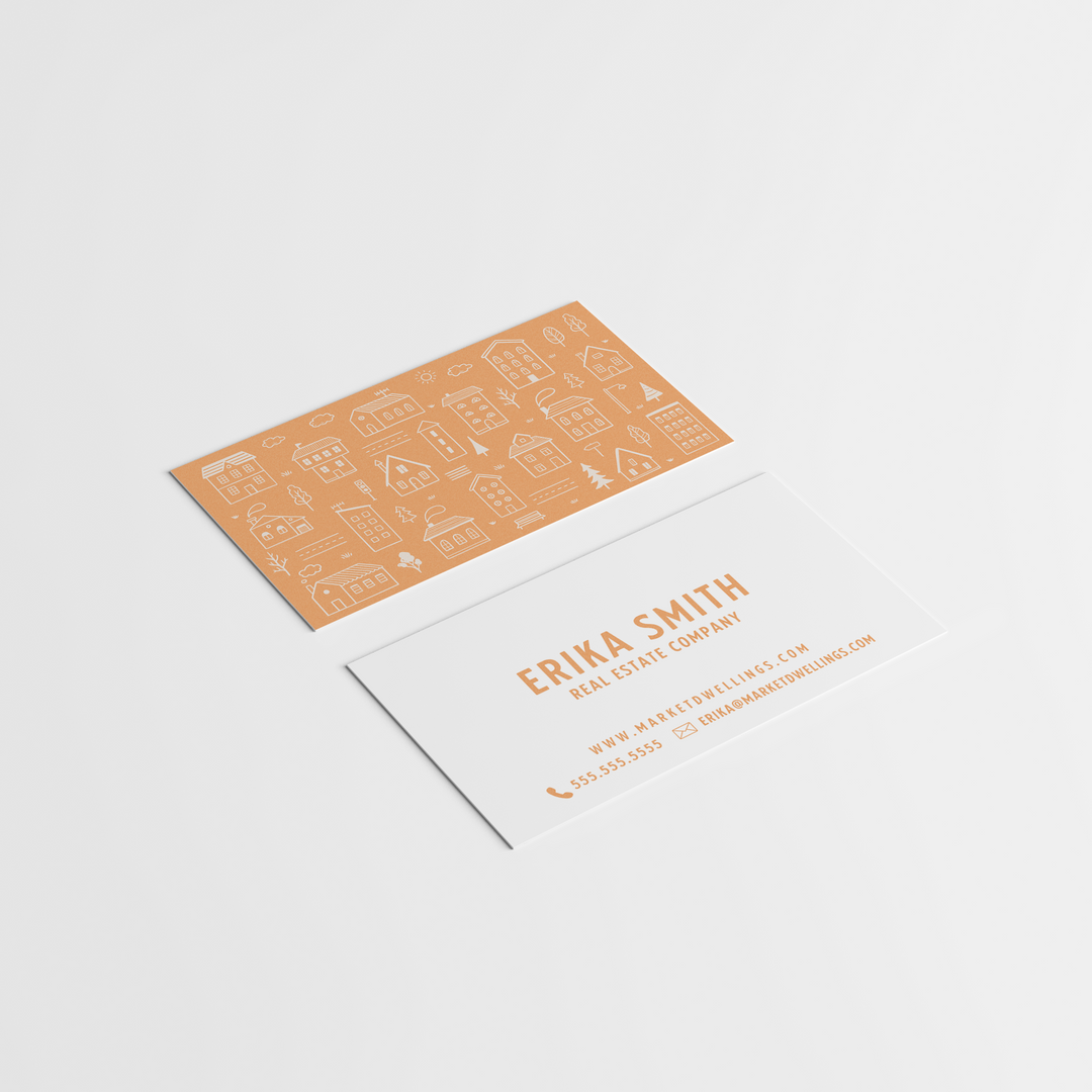 Light Line | Real Estate Business Cards | BC-07-AB Business Cards Market Dwellings