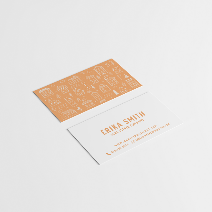 Light Line | Real Estate Business Cards | BC-07-AB Business Cards Market Dwellings