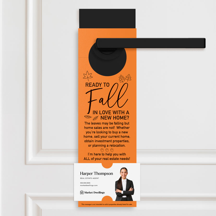Ready to FALL in Love with a New Home | Door Hangers | 5-DH001 Season Door Hanger Market Dwellings CARROT