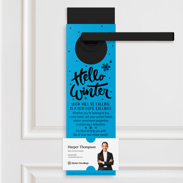 Hello Winter | Real Estate Door Hangers Holiday Door Hanger Market Dwellings ARCTIC