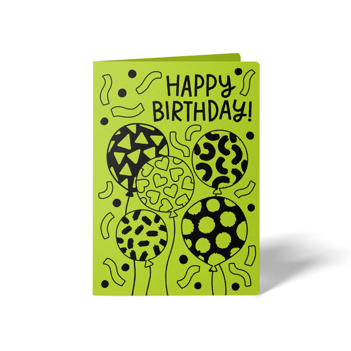 Set of Happy Birthday! Greeting Cards | Envelopes Included Greeting Card Market Dwellings GREEN APPLE