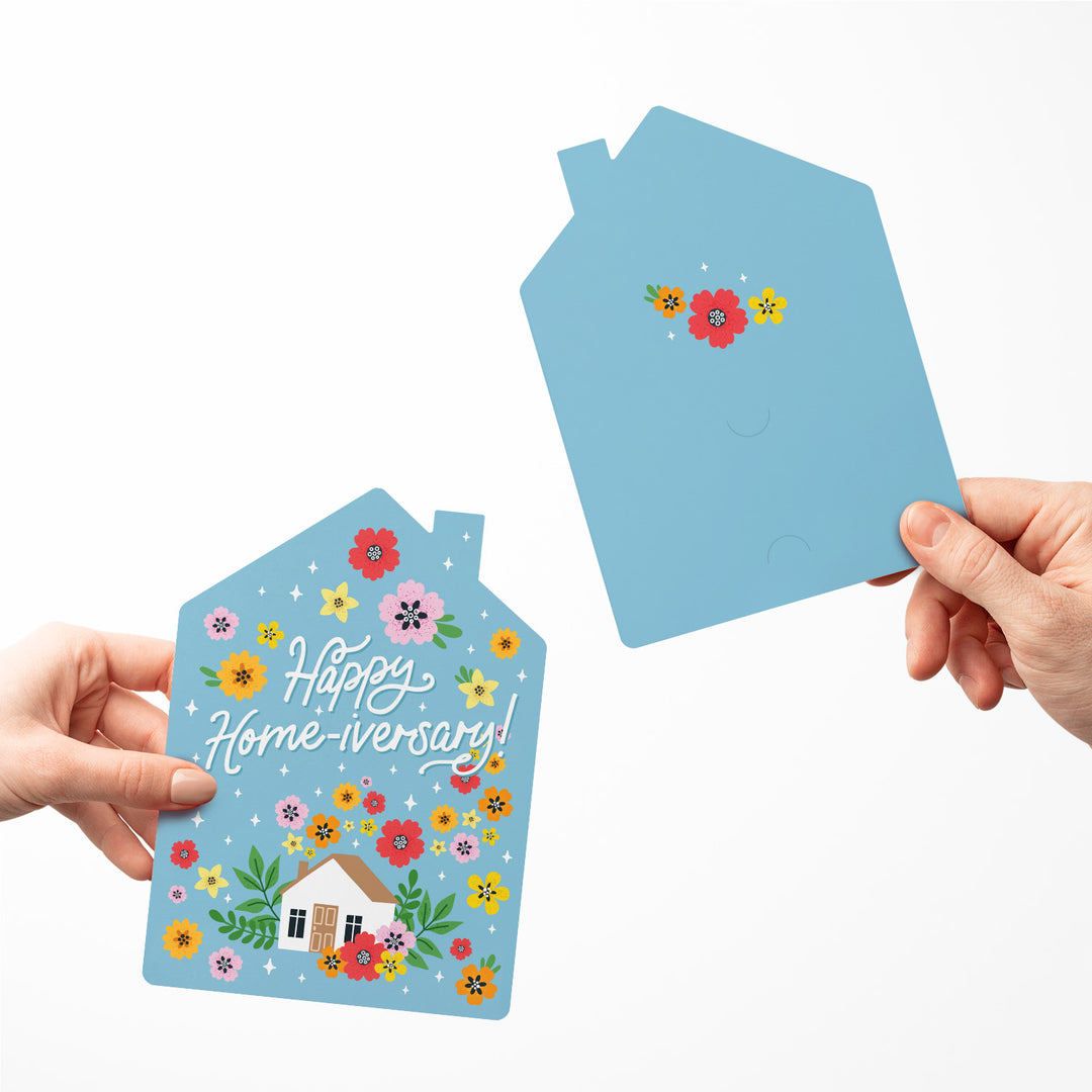 Set of Happy Home Anniversary Floral Greeting Cards | Envelopes Included | 58-GC002 Greeting Card Market Dwellings
