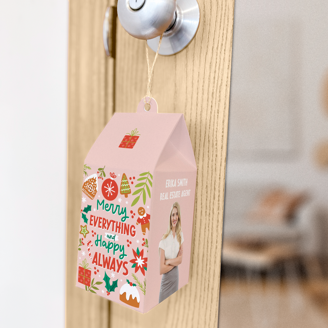 Merry Everything and Happy Always Pop By Box | Real Estate | 21-BX1 Holiday Pop By Box Market Dwellings